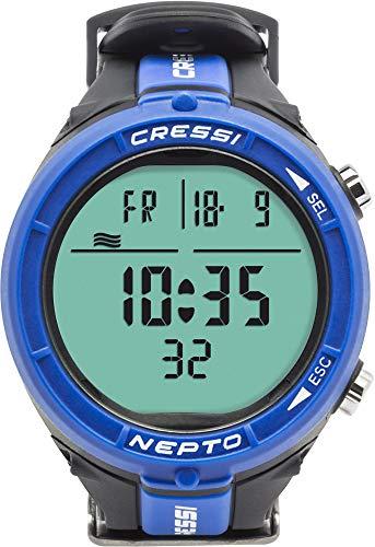 Cressi Nepto Watch, Orologio Computer Per Apnea Unisex Adulto, Blu (Blue), Taglia unica