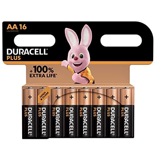 Duracell Plus AA Stilo - Confezione da 16 Batterie Alcaline