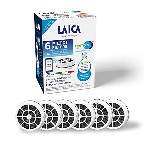 Laica Fast Disk Filtri di Ricambio per Bottiglie Filtranti - Confezione da 6