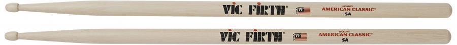 Vic Firth Bacchette American Classic 5A, Noce Americano, Punta in Legno