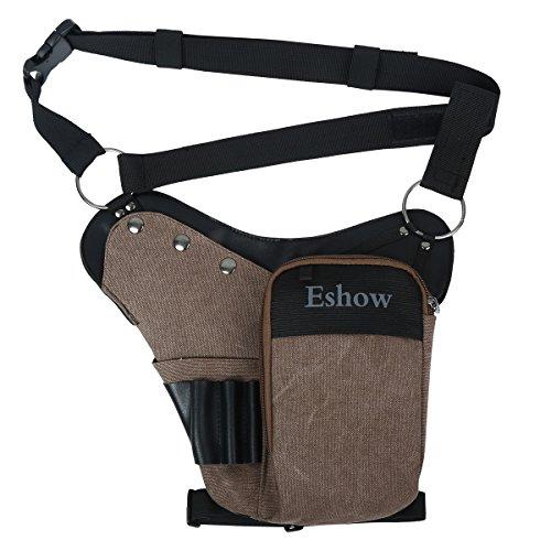 Eshow Marsupio da Gamba da Uomo Borsa da Gamba Marsupio Cosciale Porta  Attrezzi Marsupio per Moto Viaggio Lavoro Sport Multifunzine