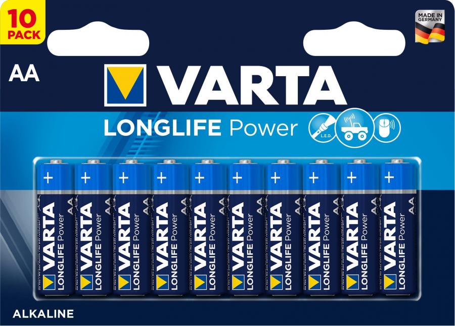 Varta High Energy Batteria Alcalina, Stilo AA LR06, Confezione da 10 Pile