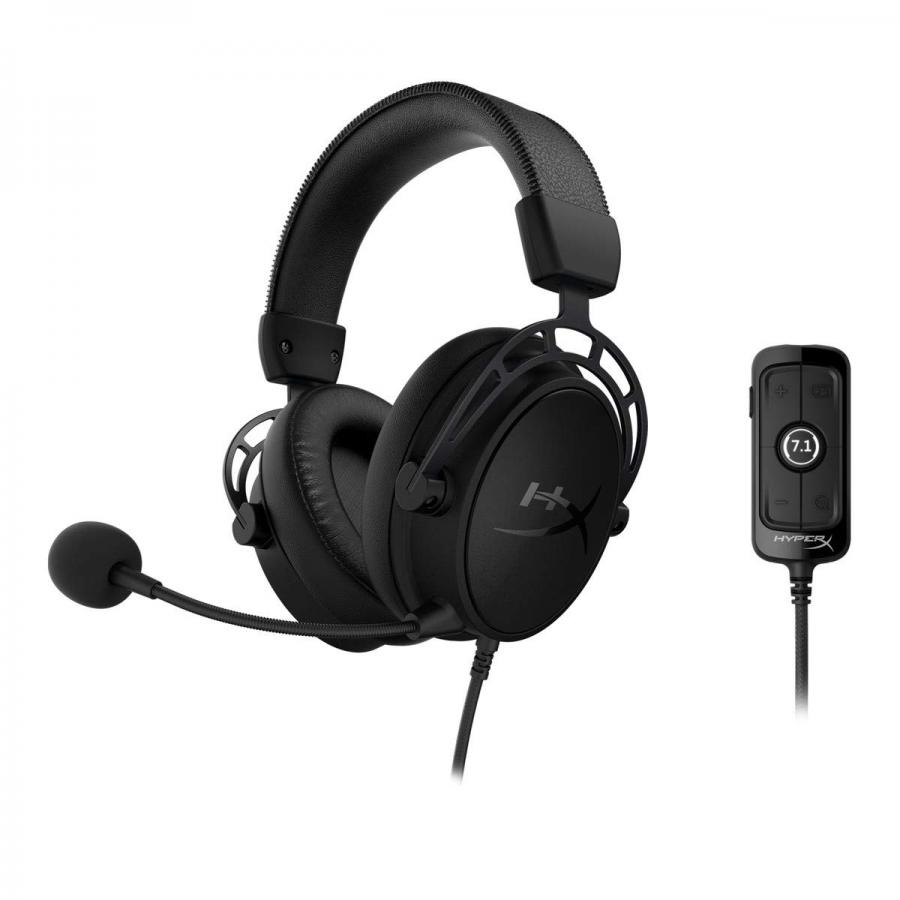 HyperX Cloud Alpha S - Cuffie da Gaming con Audio Surround 7.1, Bassi Regolabili, Driver a Doppia Camera, Mixer per Chat, Microfono con Cancellazione del Rumore, Nero