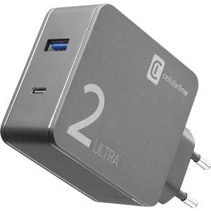 cellularline Duo Charger Ultra - USB-C Laptop, MacBook, Smartphones