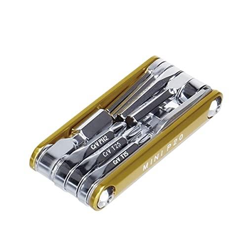 Topeak Mini P20, Chiave Multiuso Unisex Adulto, Oro, Unica