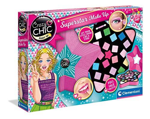 Clementoni Crazy Chic Superstar Make-up Trucchi Cosmetici per Bambini Removibili con Acqua