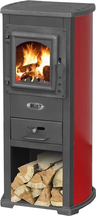 Stufa a Legna Potenza 7Kw Copertura 120 m3 Bordeaux - EKONOMIC LUX