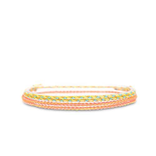 Donna e Uomo Accessori Fatti a Mano per Festa in Spiaggia Etnico Hippie 100/% Impermeabile e Regolabile Made by Nami Braccialetto Surfer Boho Set di 2 Amicizia Ragazze blu e giallo
