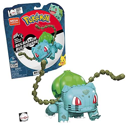 Mega Construx Pokemon Personaggio Bulbasaur, con 175 Blocchi da Costruzione, Giocattolo per Bambini 7+Anni,GVK83