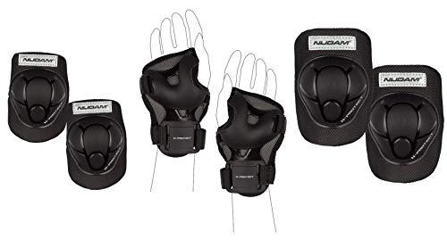 Nijdam - Set di protezioni per bambini, Nero (nero), L