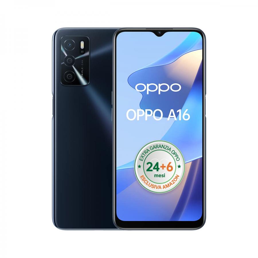 OPPO A16 Smartphone Crystal Black - Versione Italiana
