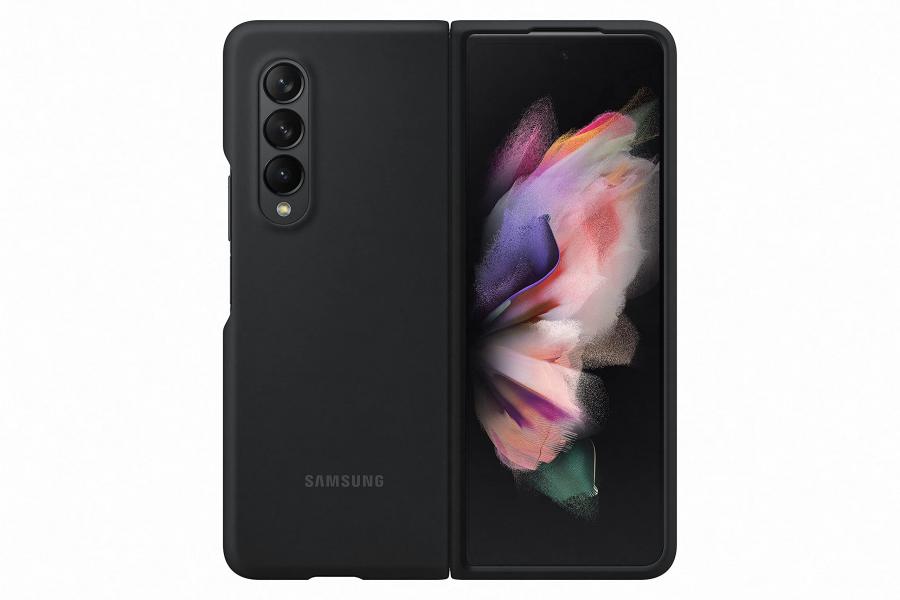 Samsung Silicone Cover per Samsung Galaxy Z Fold3 5G, Nero