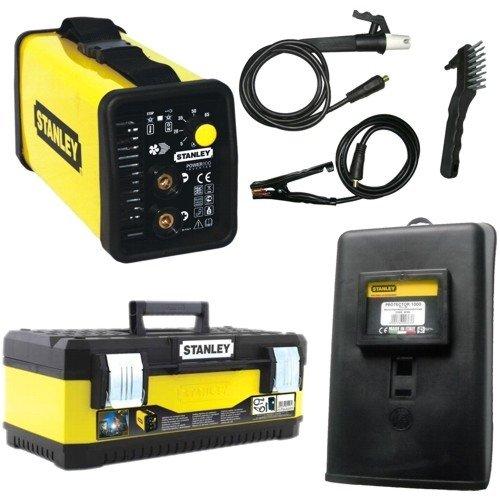 Stanley Power 100 Poste a saldare Inverter w600110 + Maschera + cassetta degli attrezzi a, Giallo/Nero