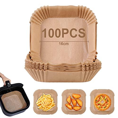 AiQInu Carta Forno per Friggitrice ad Aria - 100 Pezzi