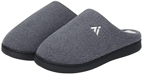 Mishansha Unisex Ciabatte Casa Donna Pantofole Uomo Memory Foam Calde  Leggere Antiscivolo Scarpe Inverno Interni ed Esterni Grigio A 36