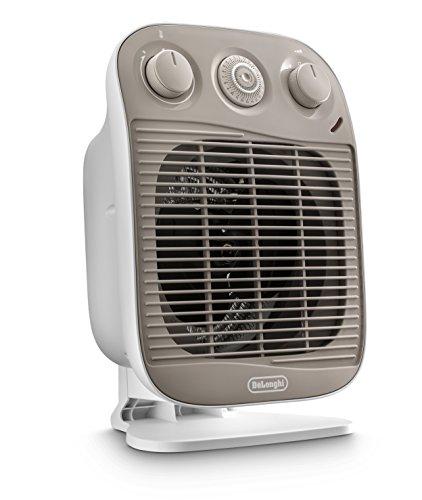 De'Longhi HFS50D22 Termoventilatore Silenzioso, Bianco e Beige