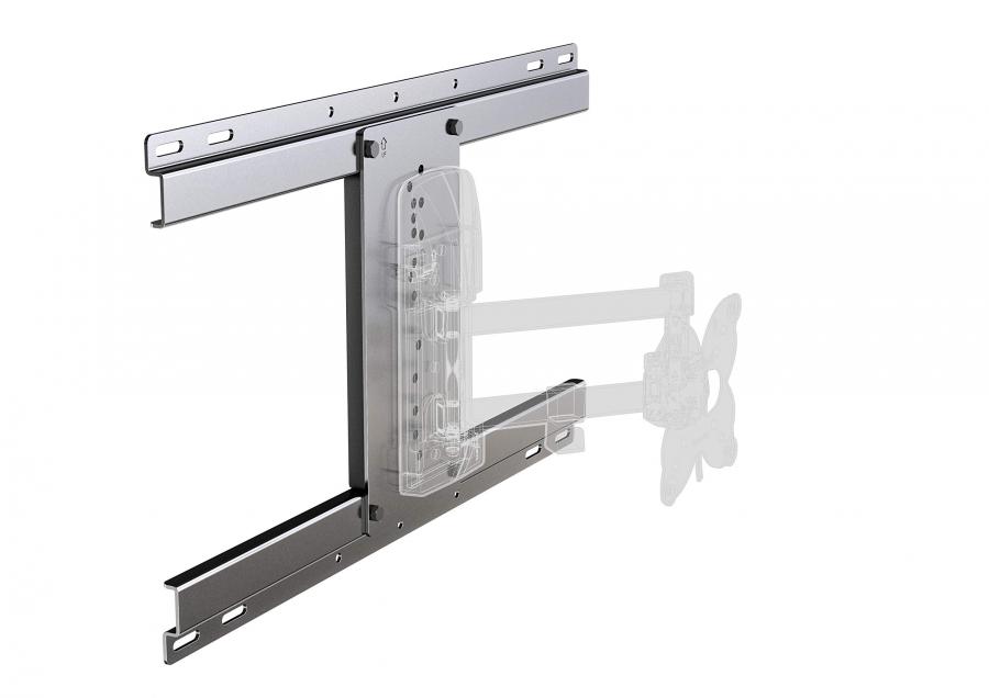 Meliconi Universal Fix Kit per Fissaggio TV su Pareti in Cartongesso, Colore Nero