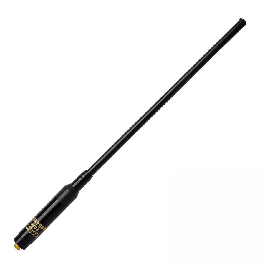 TWAYRDIO Dual Band VHF/UHF Antenna SMA-Femmina 28 cm/11pollici-109 cm/43pollici Alto-Guadagno Retrattile Antenna Tattica per Baofeng GT-3TP UV-5R UV-9R Radio ricetrasmettitori palmari
