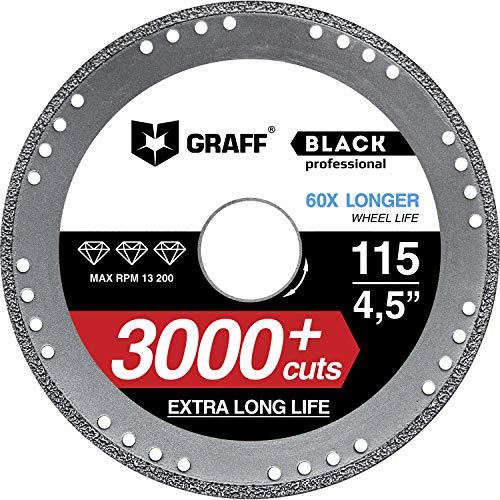 S&R Disco Diamantato 115 mm per Smerigliatrice per Taglio Metallo Ferro Pietra Legno Plastica Mola da taglio multimateriale S&R Disco Diamantato 115 mm per Smerigliatrice per Taglio Metallo Ferro Pietra Legno Plastica Mola da taglio multimateriale