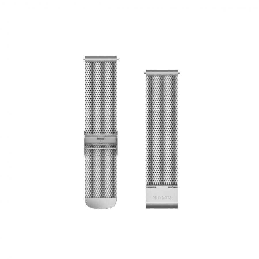 Garmin Vivomove Luxe Bracciale in Maglia Milanese Argento 20 mm