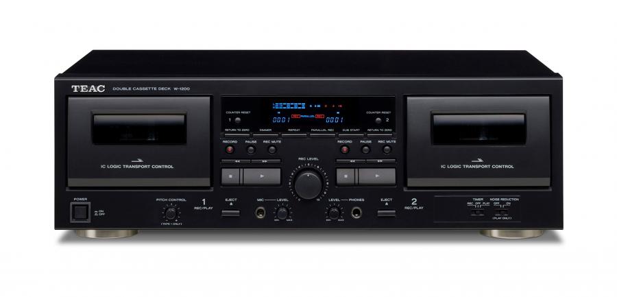 Teac W-1200 - Doppio registratore a cassette, Nero
