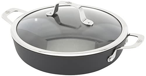 Tegame in Alluminio Antiaderente per induzione con Maniglie e Coperchio Linea Alba, diam. 28cm