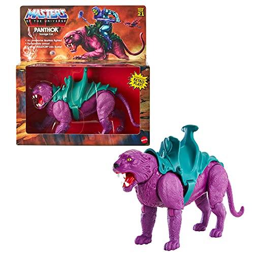Masters of the Universe Origins Personaggio Panthor Snodato, con Corazza e Accessori, Giocattolo per Bambini 6+Anni, GVN49