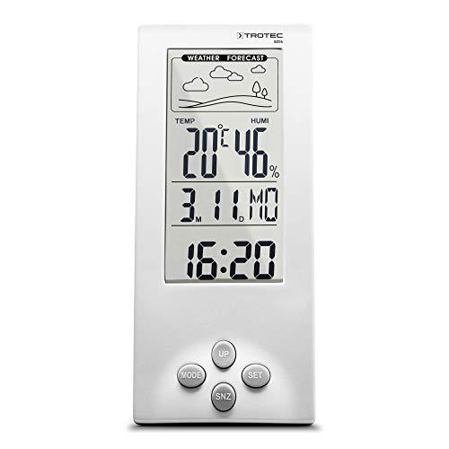 TROTEC Termoigrometro e stazione meteo BZ06 con display a LED, Indicazione dell'andamento del tempo, temperatura in gradi Celsius o Fahrenheit