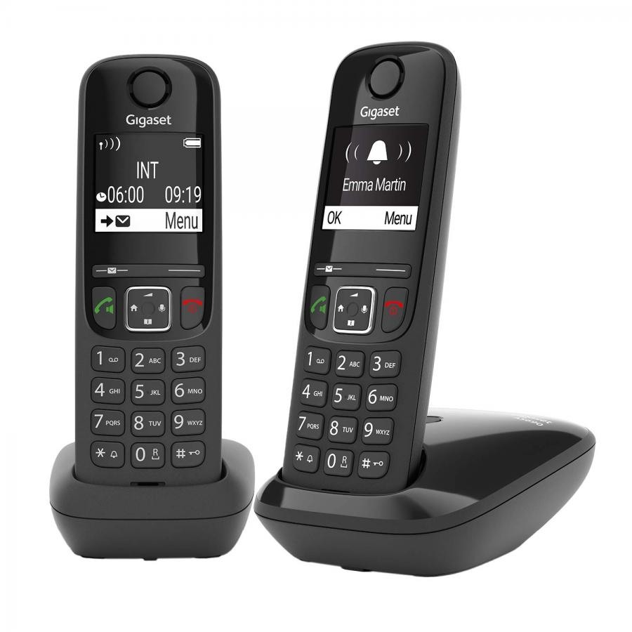 Gigaset AS690 Duo Black DECT con 1 Aggiuntivo