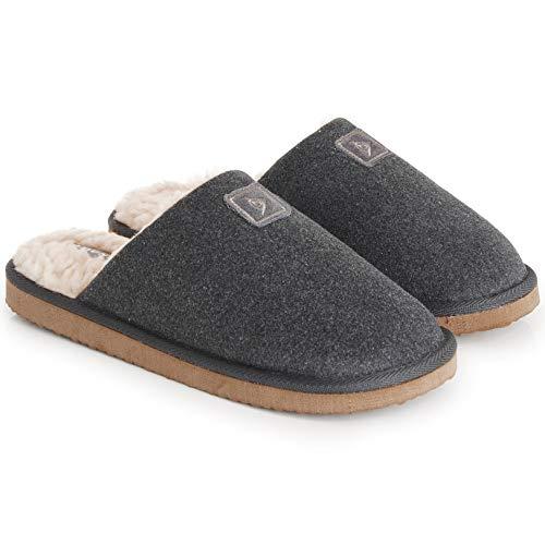 Dunlop Pantofole Uomo Invernali, Ciabatte da Casa Uomo Memory Foam Casa con  Imbottitura Interna Regali per Lui Natale Compleanno (Carbone, 41,  numeric_41)