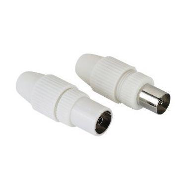 Hama Spina per cavo antenna, coassiale maschio e femmina, 5-7 mm (2 pzz.)