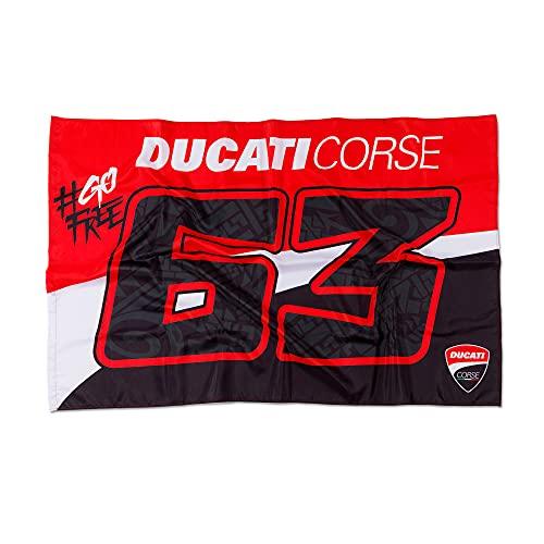 Bandiera Bagnaia Ducati 63,Red,Unica