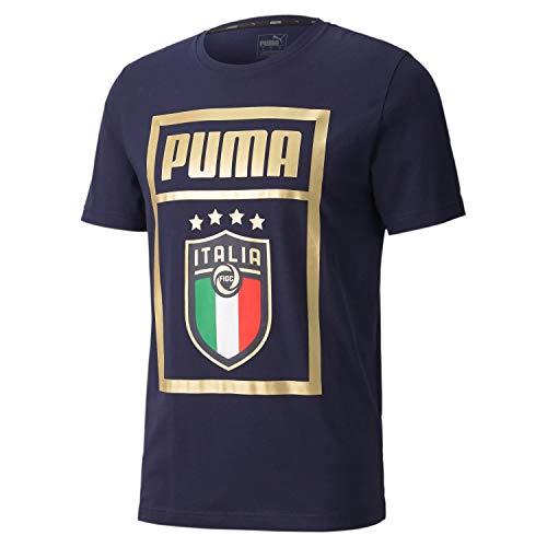 PUMA FIGC Dna, Maglietta Uomo, Peacoat/Team Gold, M
