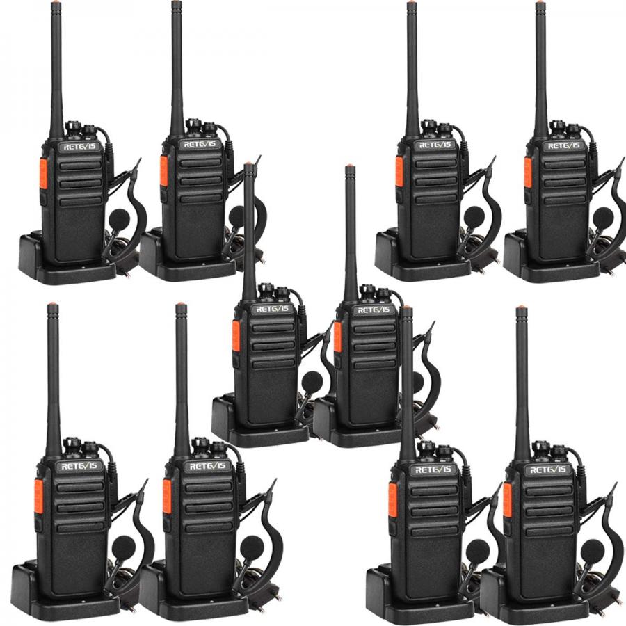 Retevis RT24 Walkie Talkie PMR446 - Kit 5 Coppie con Auricolari