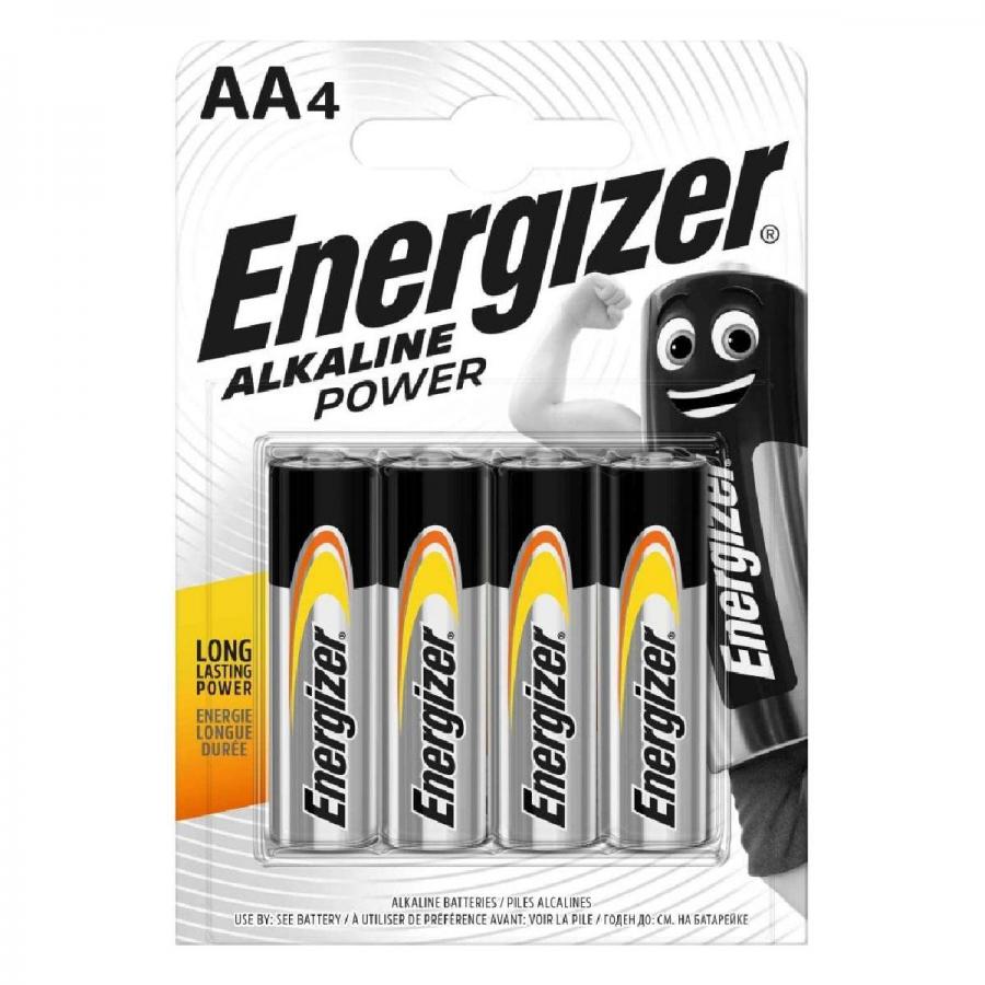 Batterie Stilo Alcaline AA 1.5V Energizer Power (4 Pezzi)