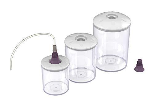 Magic Vac - Set 3 Contenitori Sottovuoto con Tappo per Bottiglia