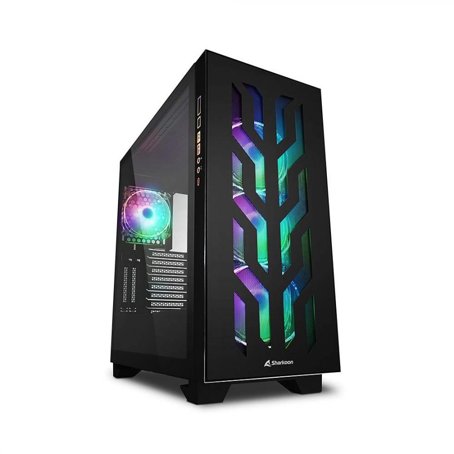 Sharkoon Elite Shark CA300T Case da Gaming, Nero