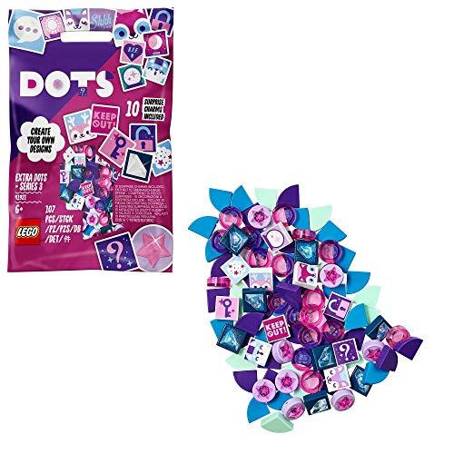 LEGO DOTS Extra DOTS - Serie 3, Set di Elementi Decorativi DIY con 10 Sorprese, Kit Artistici per Bambini, 41921