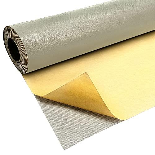 LGVXSRTYU Patch di Riparazione in Pelle Grigio scuro25X60CM di Ecopelle Adesiva per Riparazioni in Pelle Pu Autoadesiva Pronto Soccorso per Divano Seggiolino Auto Mobili Giacche Borsa 