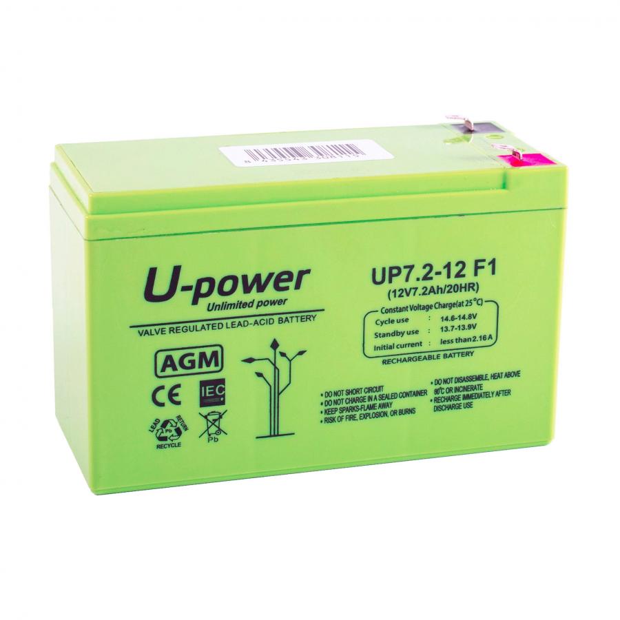 Batteria al Piombo AGM 12V 7,2Ah con Terminali Faston 4,8mm