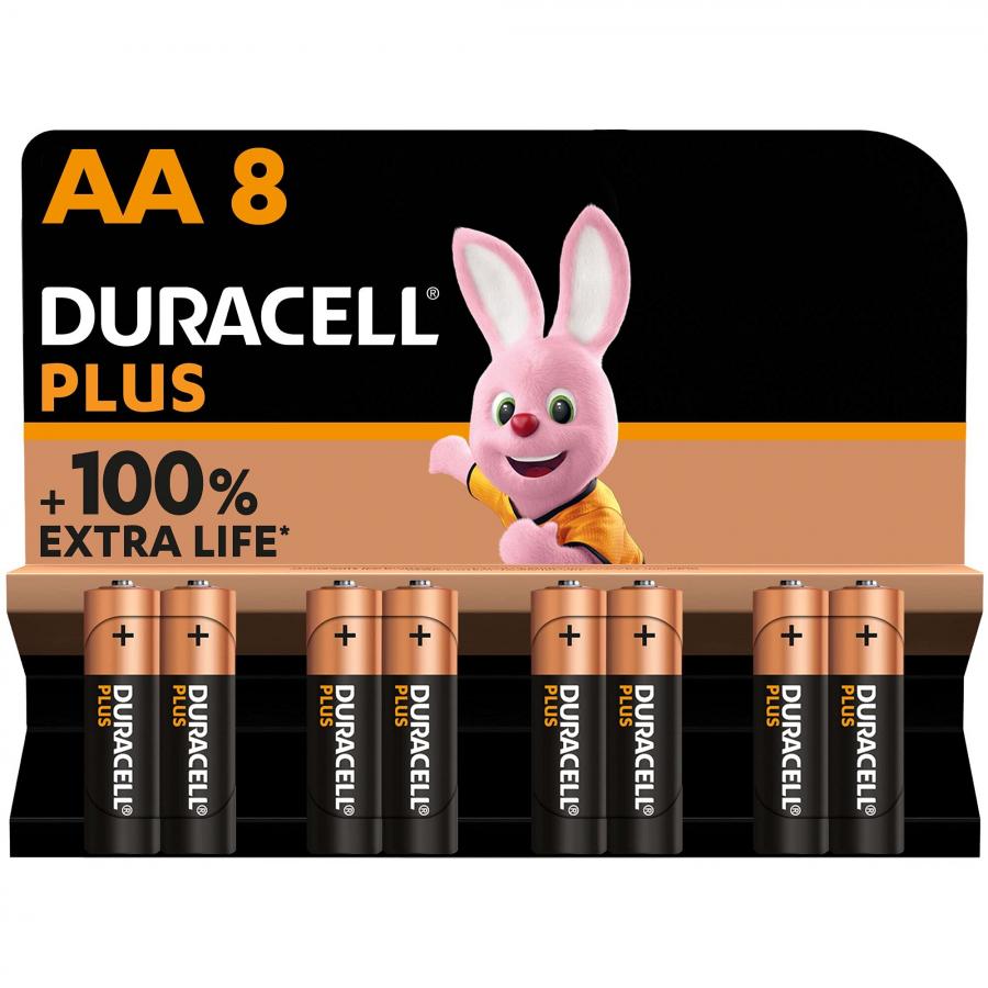 Duracell Plus Power AA - Batterie Stilo Alcaline - Confezione da 8