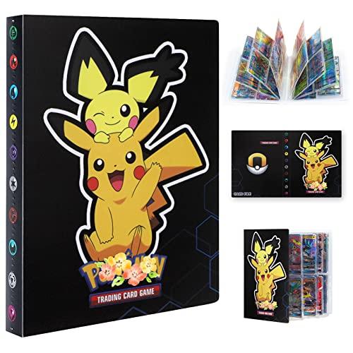 Porta Carte Compatibile con Carte Pokémon GX EX 3DMewtwo Album Raccoglitore Cartella Libro Compatibile con Carte Pokémon Album di carte collezionabili Può contenere 432 carte 