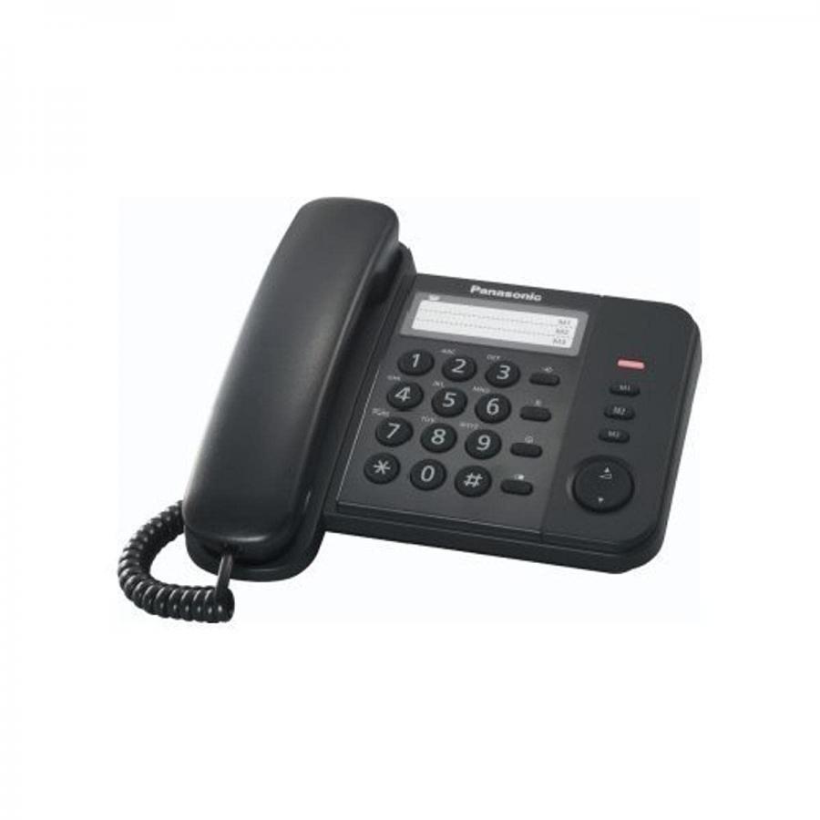 Panasonic KX-TS520 Telefono Fisso, Nero