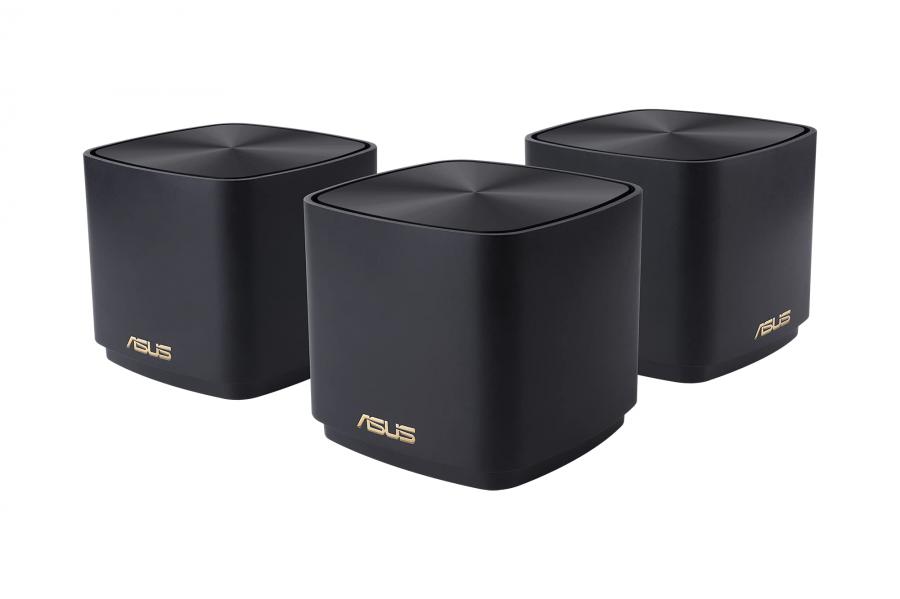 ASUS ZenWiFi AX Mini (XD4) Sistema Mesh AX1800 (3 Pezzi), WiFi 6, 802.11ax, Fino a 420 m² e 25 + dispositivi, AiMesh, Sicurezza Internet e Parental Controls Inclusi a Vita, Easy Setup, Colore nero