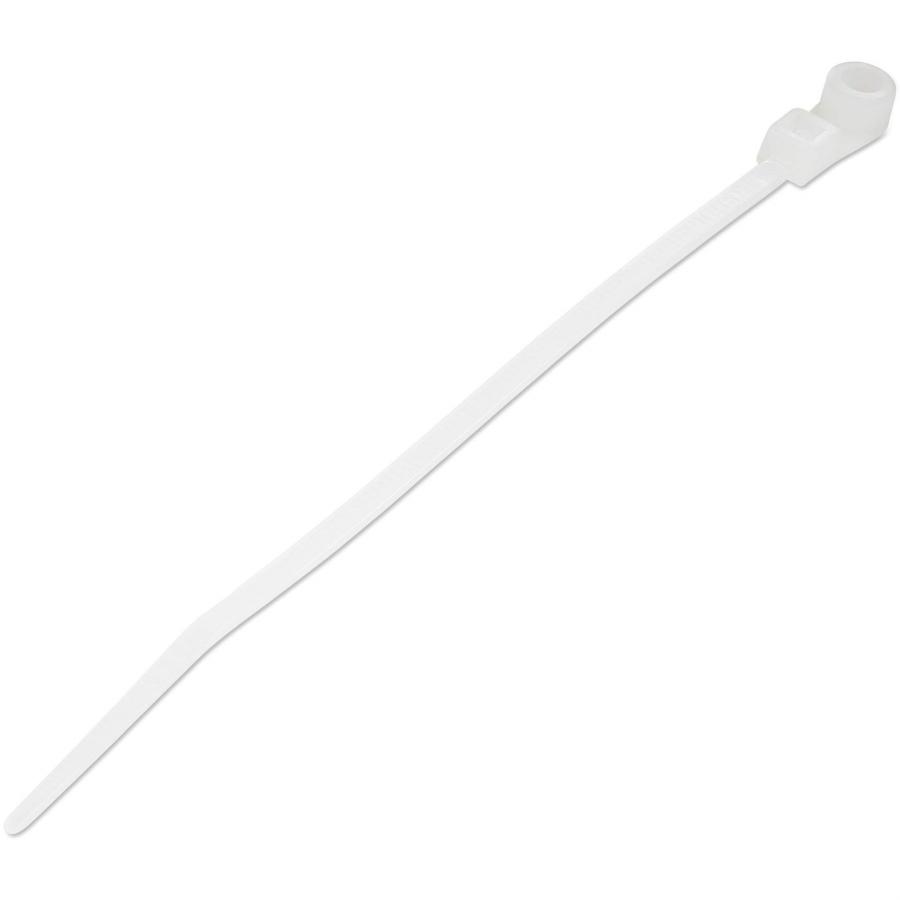 Fascette Fermacavo da 10 cm con Foro di Montaggio - Nylon 66, 100 pezzi