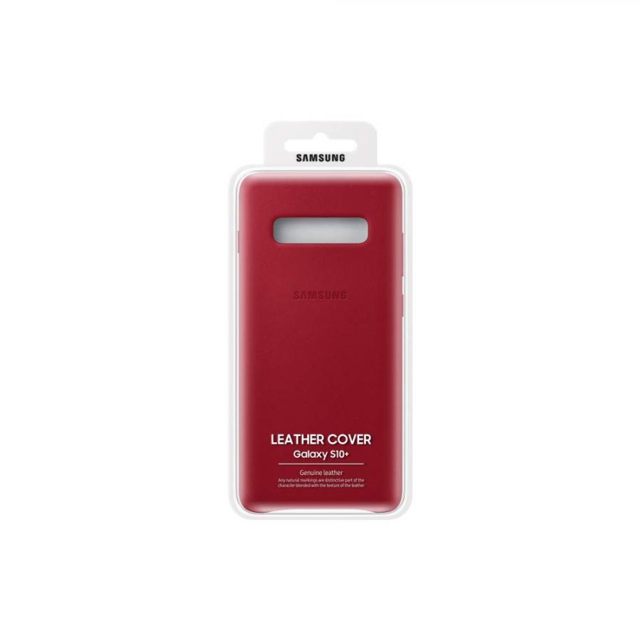 Custodia in Pelle Originale Samsung EF-VG975 per Galaxy S10+ - Rosso