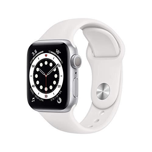 Apple Watch Series 6 GPS, 40mm, Alluminio Argento, Cinturino Bianco (Ricondizionato)