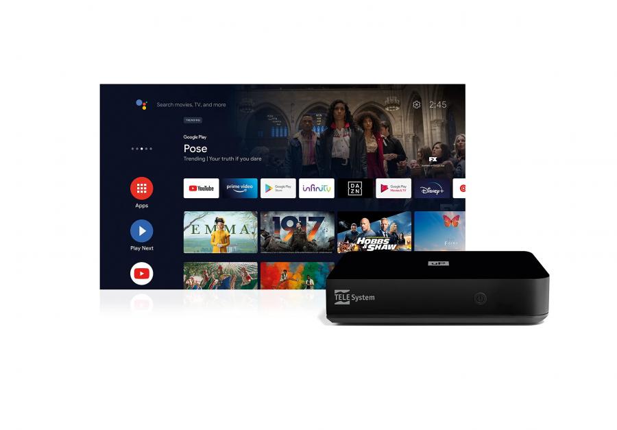 Telesystem Decoder Digitale Terrestre DVB-T2 4K Android TV UP T2 4K