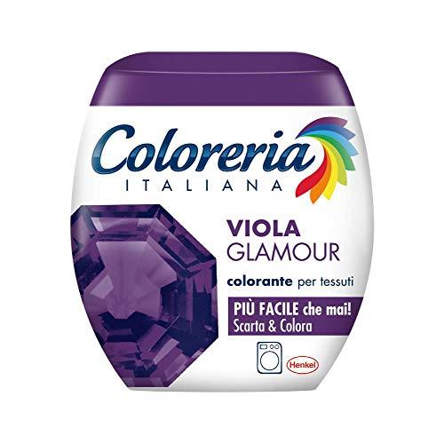 Coloreria Italiana Grey Colorante Tessuti e Vestiti in Lavatrice, Viola Glamour, 1 Confezione