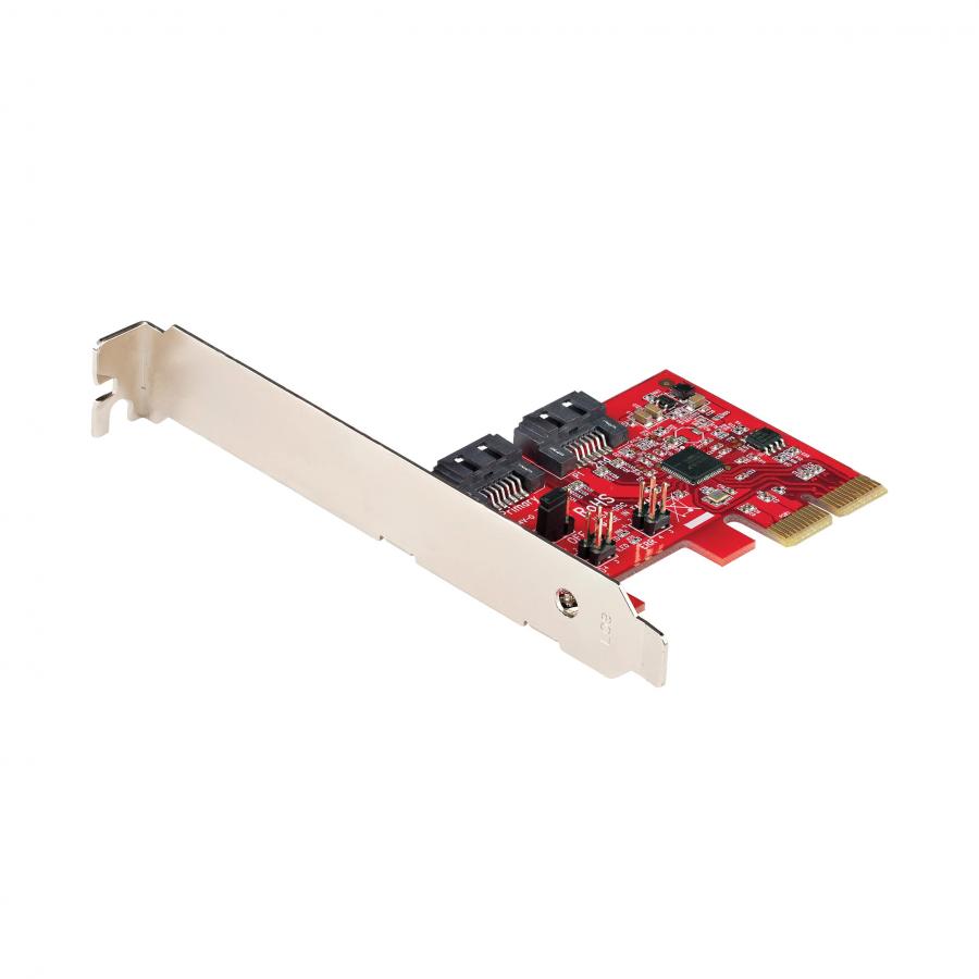 StarTech.com Scheda PCIe SATA - Scheda di Espansione PCIe SATA 2 Porte 6Gbps - Profilo Alto/Basso - Convertitore PCIe/SATA - Controller RAID SATA ASM1062R - Adattatore PCIe/SATA (2P6GR-PCIE-SATA-CARD)